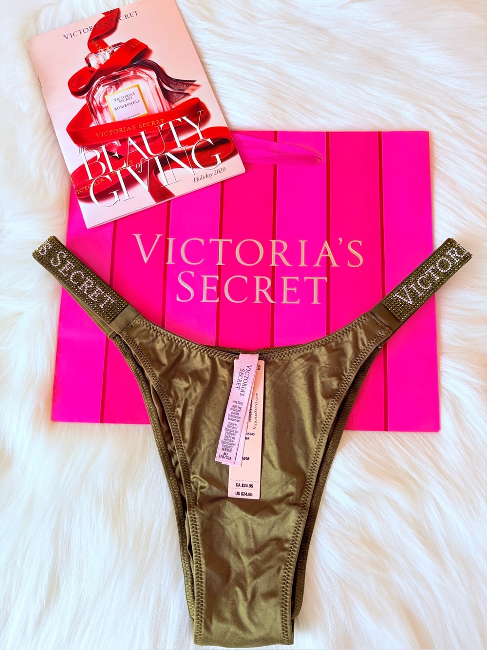 🩷🩷Victoria’s Secret Logo Shine strap panty (M)🩷🩷